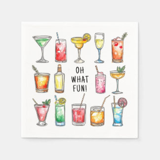 Oh Wat Leuk Drink Doodles Kerst Cocktails Servetje Servet