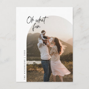 Oh wat leuk, familie foto, Arch Lijst groet Briefkaart