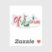 Oh wat leuk - Feestelijke Kerststicker Sticker (Vel)