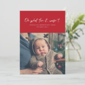 Oh, wat leuk, grappige fotokaart feestdagenkaart (Staand voorkant)