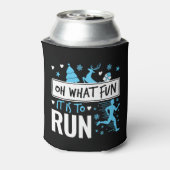 Oh wat leuk is het om Christmas Runner Running uit Blikjeskoeler (Blikje Achterkant)