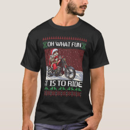 Oh, wat leuk is het om de kerstmotor te rijden t-shirt