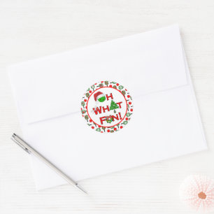 Oh Wat Leuk Kerst Pickleball Paddles Ronde Sticker