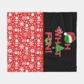 Oh Wat leuk Kerst Pickleball Rood en Wit Fleece Deken (Voorkant (Horizontaal))