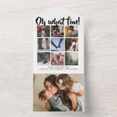 Oh, wat leuk kerstfeest helemaal gepersonaliseerd all in one uitnodiging (Binnen)