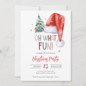 Oh wat leuk kerstfeest kerstmuts kaart (Voorkant)