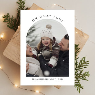 Oh wat leuk Kerstgezin Baby Fun Green Feestdagenkaart