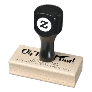 Oh Wat leuk Kerstmis gepersonaliseerd Rubberstempel