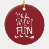 Oh wat leuk! kerstversiering voor rendieren keramisch ornament (Achterkant)