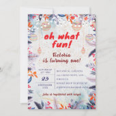 Oh wat leuk licht kerstwinter slee verjaardag kaart (Voorkant)