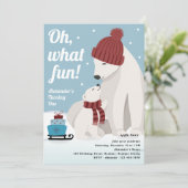 Oh wat leuk Polar Beer Boy's 1st Birthday Kaart (Staand voorkant)