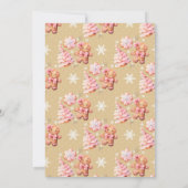 Oh wat leuk roze kerst 1e verjaardag kaart (Achterkant)