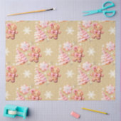 Oh wat leuk roze peperkoek man roze kerst tissuepapier (Craft)