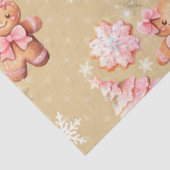Oh wat leuk roze peperkoek man roze kerst tissuepapier (Detail)
