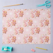 Oh wat leuk roze peperkoek man roze kerst tissuepapier (Craft)