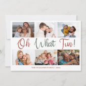 Oh wat leuk script vakantie fotocollage feestdagenkaart (Voorkant)