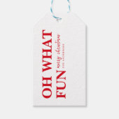 Oh Wat leuk Vrolijk Kerstmis Custom Name Label Cadeaulabel (Voorkant)