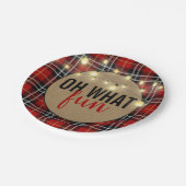 OH WAT LEUK Zwart/Rood Plaid Papier Bord (Gekanteld)