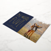 Oh wat typografisch marinemarine-fotofoliedruk Vak Folie Feestdagenkaart (Gedraaid)