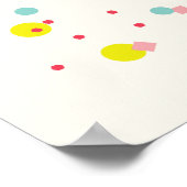 Oh wat vette kerstbomen kleurrijke Confetti Stippe Poster (Hoek)