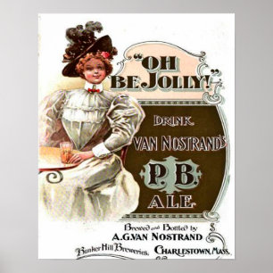 Oh, wees vrolijk, Drink Van Nostrand P.B. Ale Poster