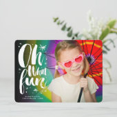 Oh welke vun penseelscript mousserende sterren Fun Feestdagenkaart (Staand voorkant)