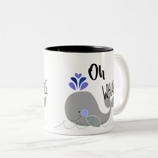 Oh Whale Fun Coffee Mok (Voorkant rechts)