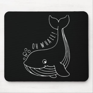 Oh Whale Funny Gift Muismat