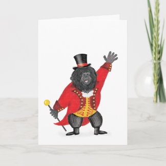 Oh what a circus! gorilla ringmaster card kaart