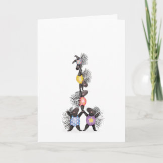 Oh what a circus! porcupine acrobats card kaart