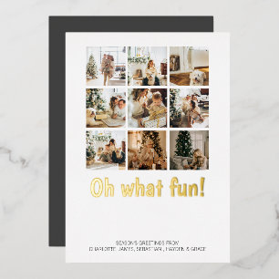Oh What Fun 9 Photo Kerstfeestay Season Folie Feestdagenkaart