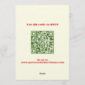 Oh What Fun Bubblegum Santa Holiday Party Kaart (Achterkant)