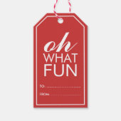 Oh What Fun Cadeaulabel (Voorkant)