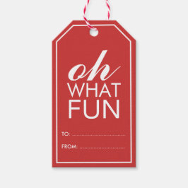Oh What Fun Cadeaulabel