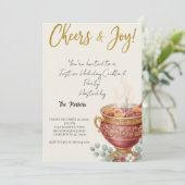 Oh What Fun Christmas Cocktail Party Invitation (Debout devant)