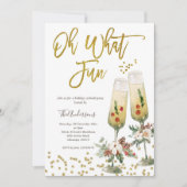 Oh What Fun Christmas Cocktail Party Invitation (Devant)