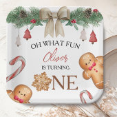 Oh What Fun Christmas Cookies 1st Birthday Papieren Bordje