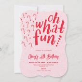 Oh What Fun Christmas Holiday Invitation anniversa (Devant)