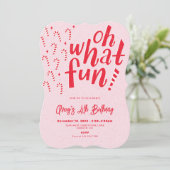 Oh What Fun Christmas Holiday Invitation anniversa (Debout devant)