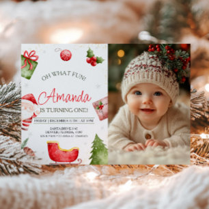 Oh What Fun Christmas Photo Invitation