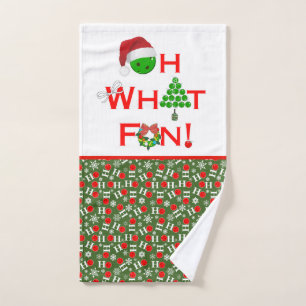 Oh What Fun Christmas Pickleball Vert et Blanc