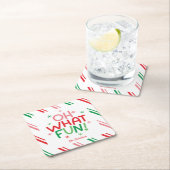 Oh What Fun Christmas Vierkante Kartonnen Onderzetter (Insitu)