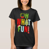 Oh What Fun Christmas With Wreath And Tree T-shirt (Voorkant)
