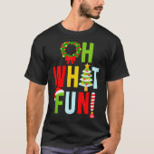 Oh What Fun Christmas With Wreath And Tree T-shirt (Voorkant)