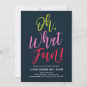 Oh What Fun EDITABLE COLOR Party Invitation (Devant)