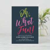 Oh What Fun EDITABLE COLOR Party Invitation (Debout devant)
