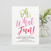 Oh What Fun EDITABLE COLOR Party Invitation (Debout devant)