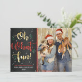 Oh What Fun Famille Noël Carte photo (Debout devant)