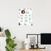Oh What Fun First Birday Milestone Poster (Bureau à domicile)