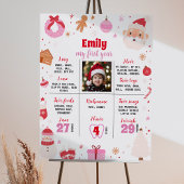 Oh What Fun First Birday Milestone Poster